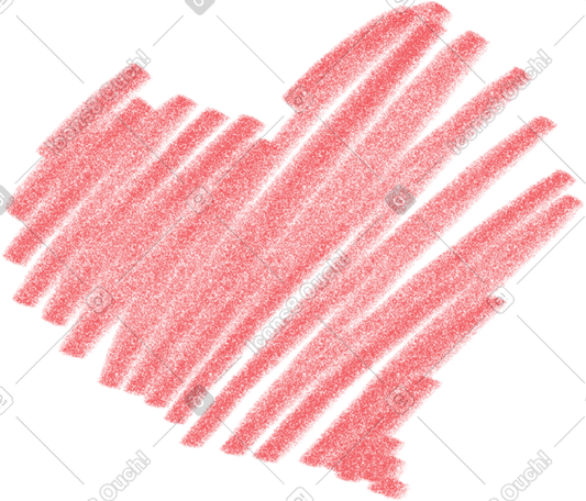 red hatched heart PNG, SVG