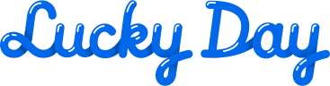 lettering lucky day blue text PNG, SVG