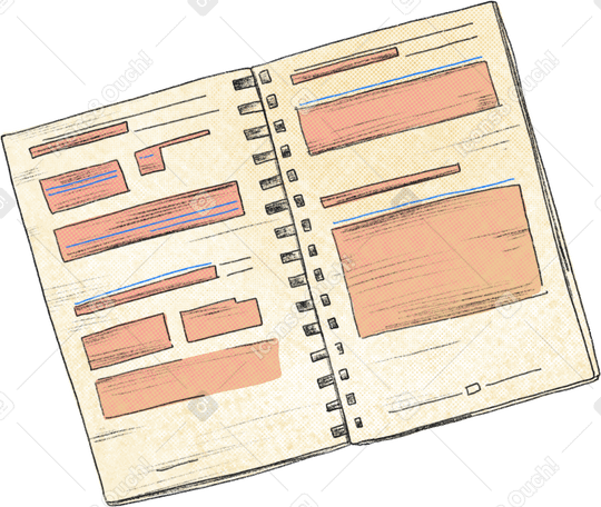 notebook with recipes в PNG, SVG