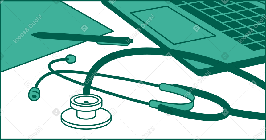 frame with a phonendoscope PNG, SVG