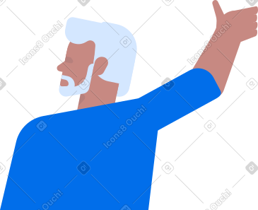 Adult man view from back PNG, SVG