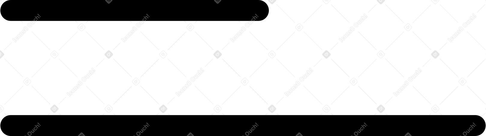 两条黑色水平线 PNG, SVG