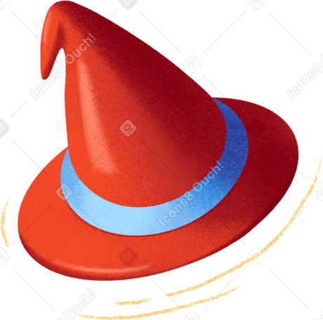red hat with blue ribbon PNG, SVG
