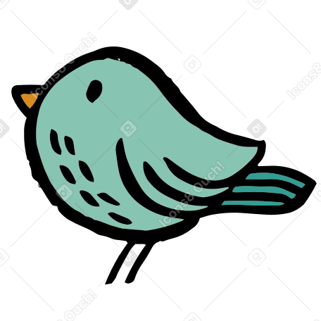 Зеленая птица в PNG, SVG