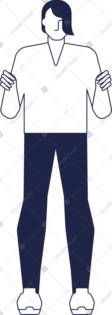 男子手持东西线 PNG, SVG