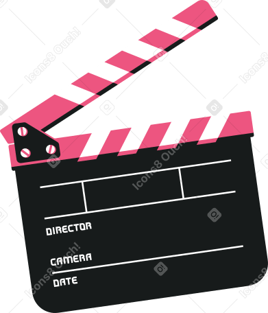 movier clapper board for director assistant PNG, SVG