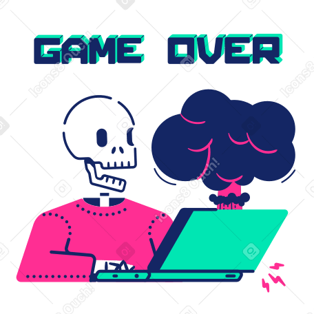 Game over PNG, SVG