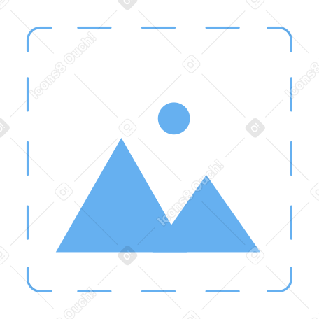 blue mountains image Illustration in PNG, SVG