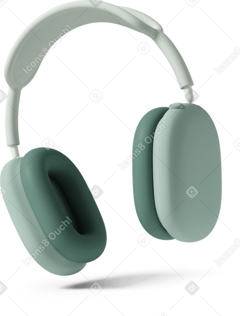 3D airpods max green PNG、SVG
