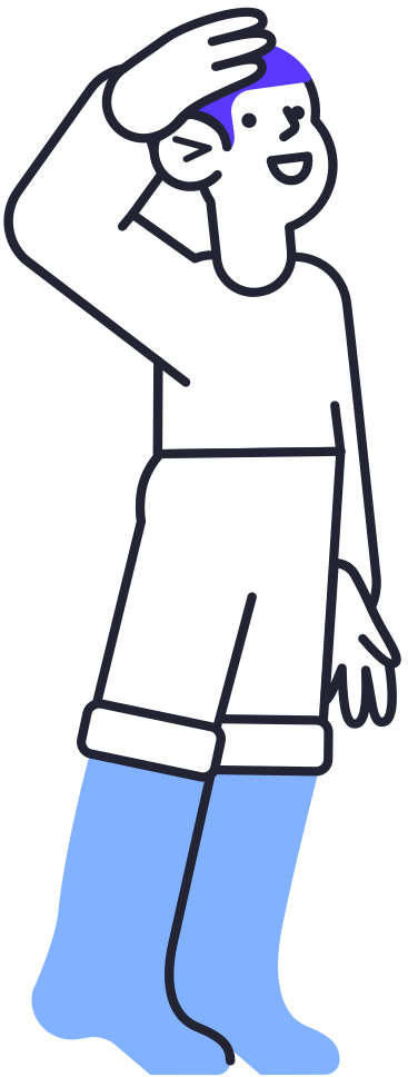 boy raised his hand to his head PNG, SVG