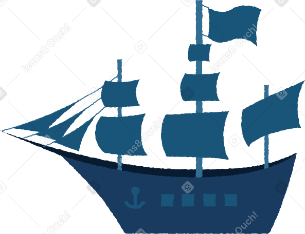 ship Illustration in PNG, SVG