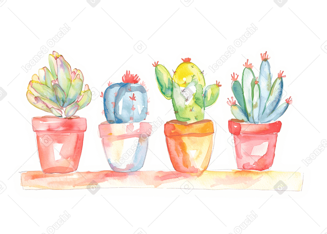 Scaffale con piante in vaso PNG, SVG
