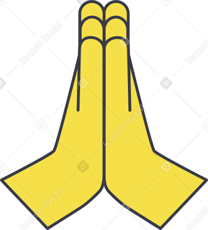 folded hands PNG, SVG