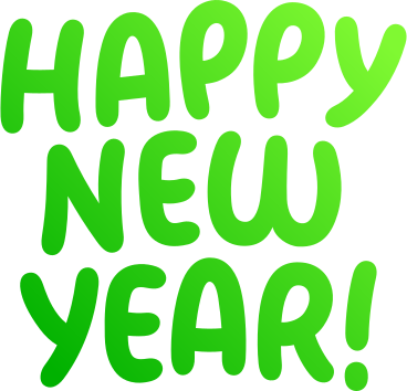 happy new year lettering PNG, SVG