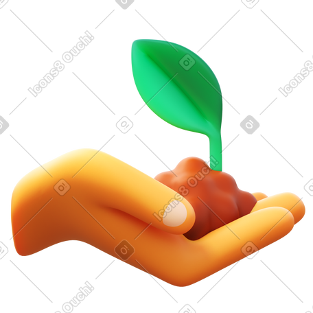 3D tree planting PNG, SVG