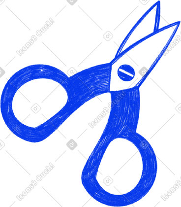 Blue scissors open PNG, SVG