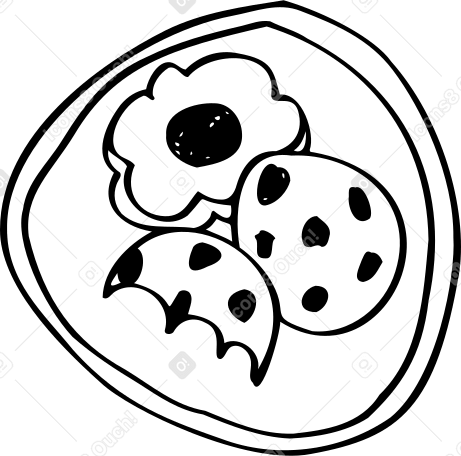 plate with cookies PNG, SVG