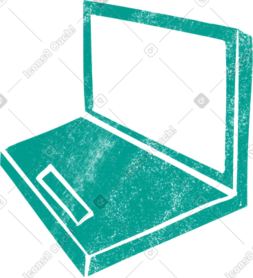 Green laptop PNG, SVG