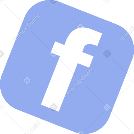 blue facebook icon animated illustration in GIF, Lottie (JSON), AE