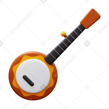 3D banjo в PNG, SVG