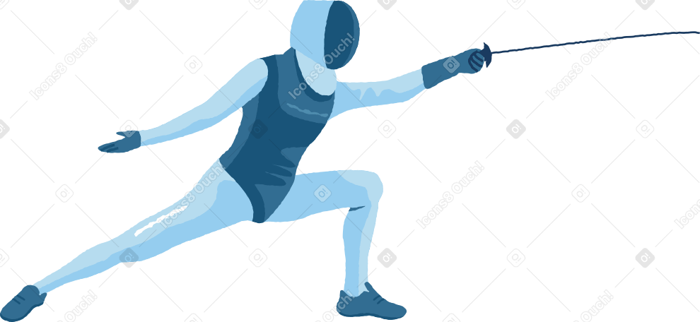 fencer Illustration in PNG, SVG