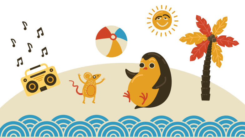 Beach party Clipart illustration in PNG, SVG