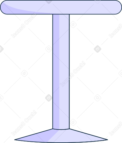 Иллюстрация фиолетовый стол в PNG и SVG