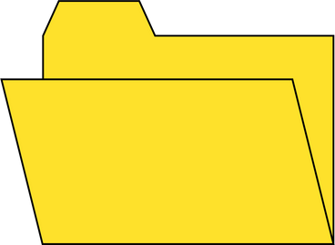 yellow document folder PNG, SVG