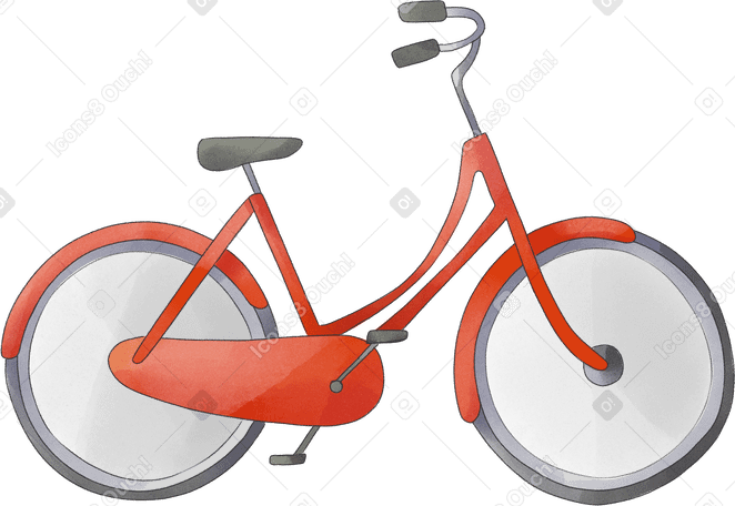 red bicycle Illustration in PNG, SVG