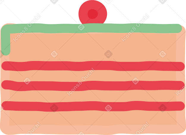 slice of  cake Illustration in PNG, SVG