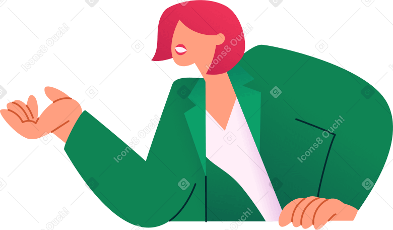 woman in green jacket PNG, SVG