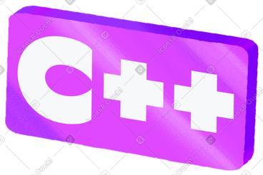 Lettering c++ text on plate PNG, SVG