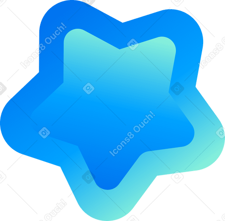 蓝色星星 PNG, SVG