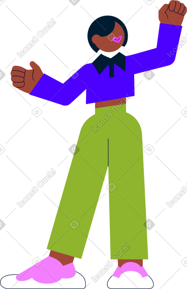 女人举起手 PNG, SVG