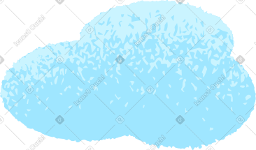 Blue cumulus cloud PNG, SVG