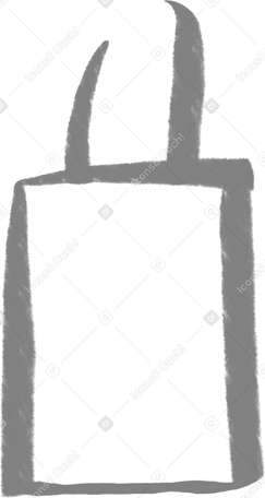 Piccola shopping bag grigia PNG, SVG