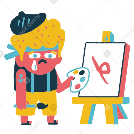 Drawing is not easy  Illustration in PNG, SVG