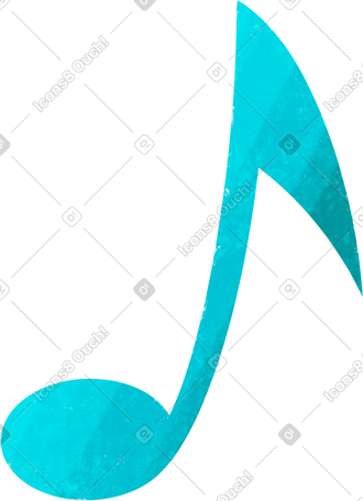 blue musical note PNG, SVG