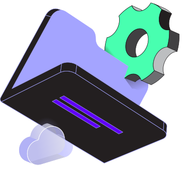 folder, gear and cloud PNG, SVG