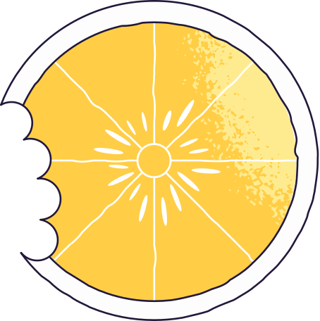 bitten lemon Illustration in PNG, SVG