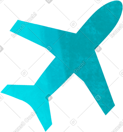 small blue plane PNG, SVG