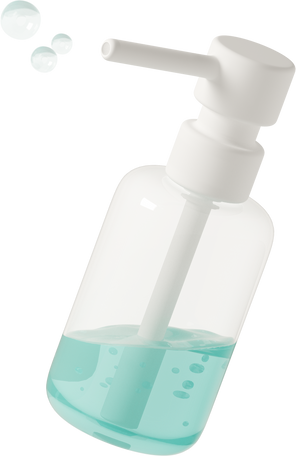 green sanitizer pump bottle Illustration in PNG, SVG