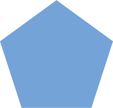 blue pentagon PNG, SVG