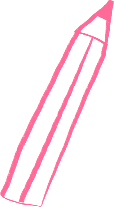 Rosa linierter bleistift PNG, SVG