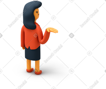 女商人举起手的背影 PNG, SVG