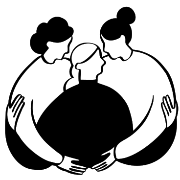 서로 포옹하고 지지하는 여성들 PNG, SVG