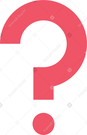 red question mark Illustration in PNG, SVG