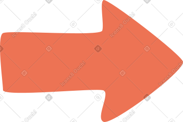 Orange arrow shape PNG, SVG