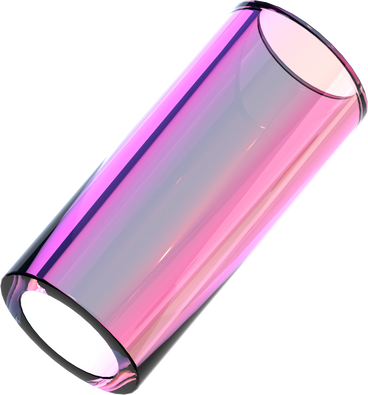 glass pipe with reflective iridescent finish PNG, SVG