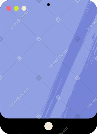 blank blue screen big phone Illustration in PNG, SVG